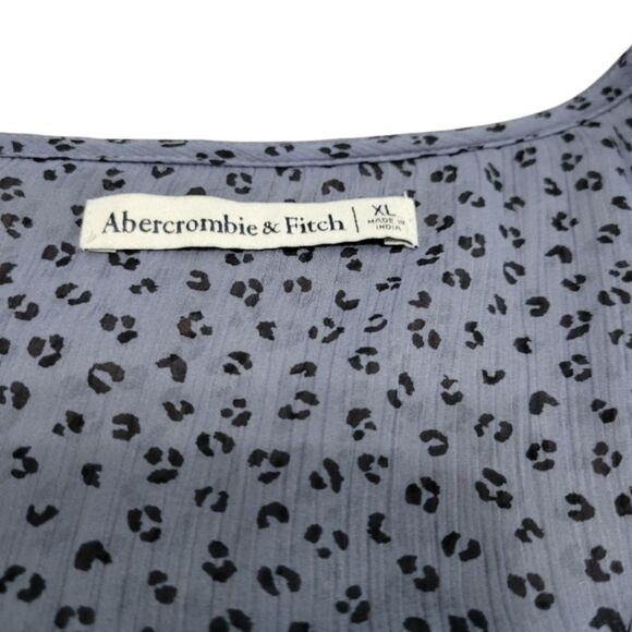 Abercrombie & Fitch Bodysuit Size XL Women's Long Sleeve Top Sheer Leopard Print - Picture 8 of 8